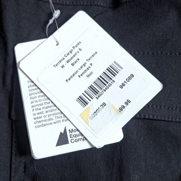 Mountain Equipment Company Black Terrena Cargo Straight Outdoor Hiking Pants NWT - Picture 5 of 7